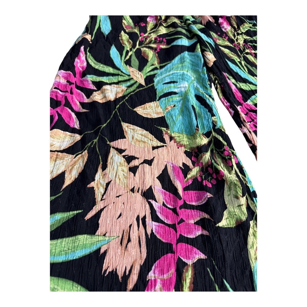 Flowy summer wide leg floral gaucho palazzo pants y2k style Rachel Roy medium - Picture 6 of 10